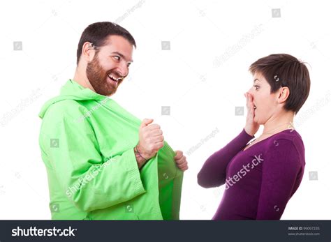 Woman Looking Her Boyfriend Nude After Stock Photo Shutterstock