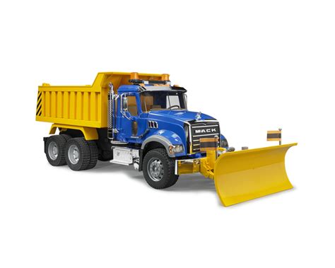Bruder® Toy Mack® Granite Dump Truck With Snow Plow Blade