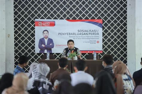 Bang Dhin Sosialisasikan Perda Tentang Kepemudaan Dprd Kalsel