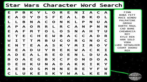 Star Wars Word Search – The Bridge