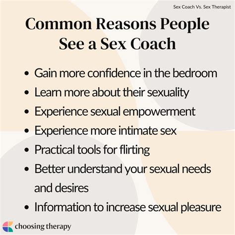 Sex Coaching Vs Sex Therapy
