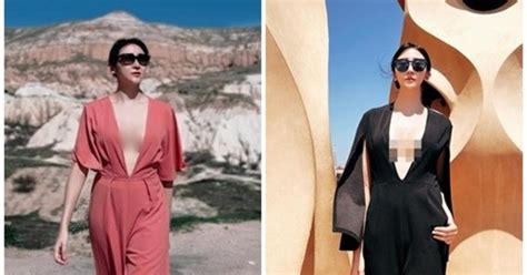 Hot girl xinh đẹp khoe vòng một với trang phục khoét sâu đến rốn