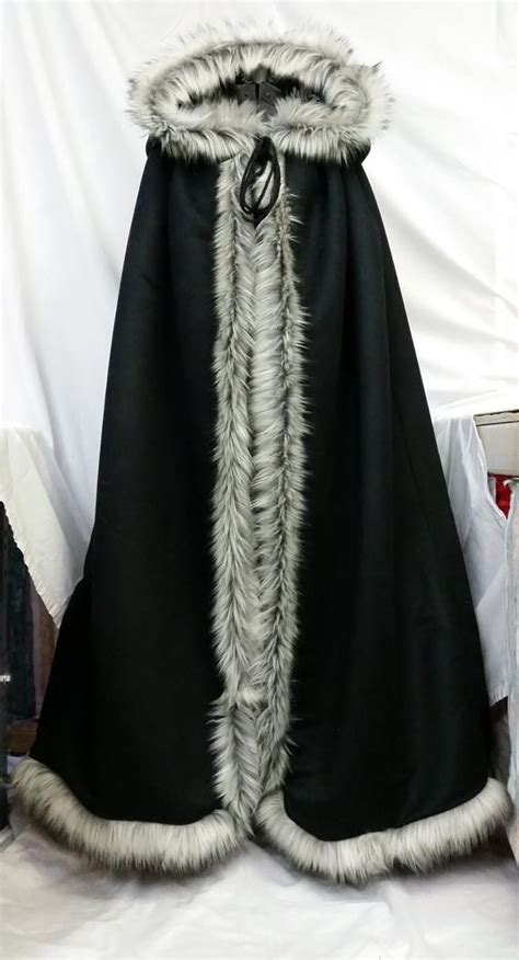 Hooded Custom Reversible Fantasy Cloak Victorian Renaissance Viking