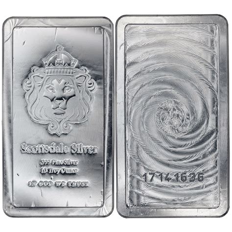 10 oz Scottsdale Mint .999 Silver "Stacker" Bars