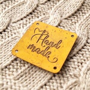 Cork Labels, Labels for Handmade Items, Personalized Leather Labels ...