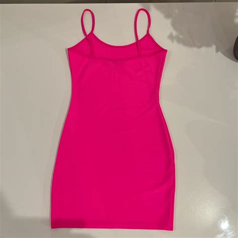 Hot Pink Bodycon Mini Dress Pink Dress Barbie Depop