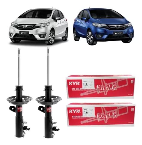 Par Amortecedores Dianteira Kyb Honda City Fit 2015 A 2021 Frete grátis