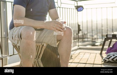 Man Drinking Wine Outdoor Holding Wine Glass Stock Photo Alamy