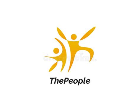 Peoples Logo Design Community Logo Or Symbol Stock Vector