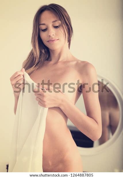 Smiling Sensual Nude Woman Long Hair Stock Photo 1264887805 Shutterstock