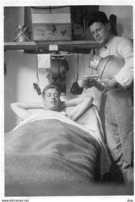 Guerre Militaire Photographie Photo Amateur Snapshot Militaire Uniforme H Pital Malade