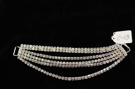 C In Row Dangle Rhinestone Bikini Connector Vandella Costumes