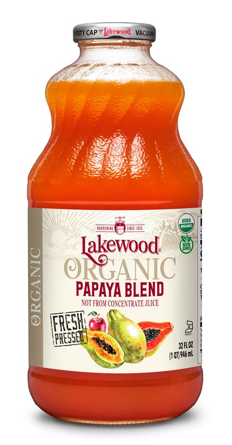 Organic Papaya Blend 32 Oz 6 Pack Lakewood Organic