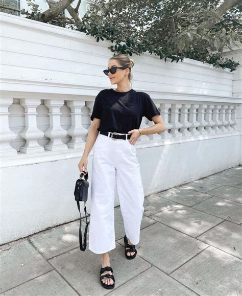 С чем носить кюлоты летом (88 фото)