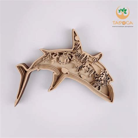 Многослойная 3D раскраска из дерева ТАРОСА "Акула" - купить с доставкой ...