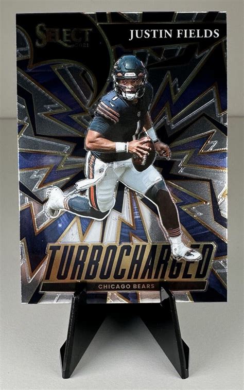 2021 Panini Select Justin Fields Turbocharged RC TUR 4 Chicago Bears