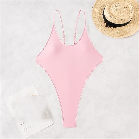 Aunvito Elegant Swimsuit For Women Fashion Comfortable Solid Bikini Women S Sexy Plain