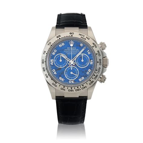 Daytona Ref 116519 White Gold Chronograph Wristwatch With Sodalite