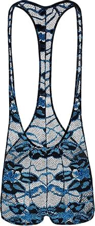 Amazon Freebily Men S Sissy Lingerie Boxers Leotard Floral Lace Bodysuits Singlet