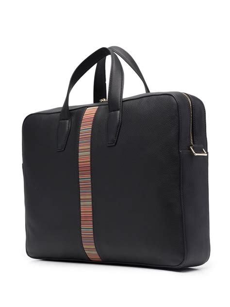 Paul Smith Signature Stripe Laptop Bag Black FARFETCH