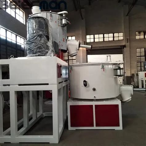 Plastic Horizontal Mixer Fully Automatic Heating Cooling Mixer High Speed PVC Raw Materials Hot