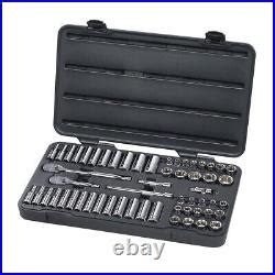 57 Piece 3 8 Drive 6 Point SAE Metric Standard And Deep Mechanics Tool