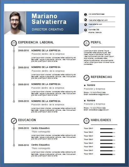 Plantillas De Currículum Vitae Word Para Rellenar Completar Gratis