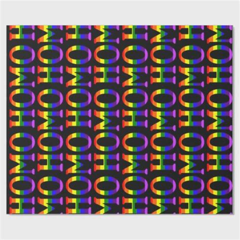 Colorful Gay Rainbow Colors Homo Pattern Wrapping Paper Zazzle