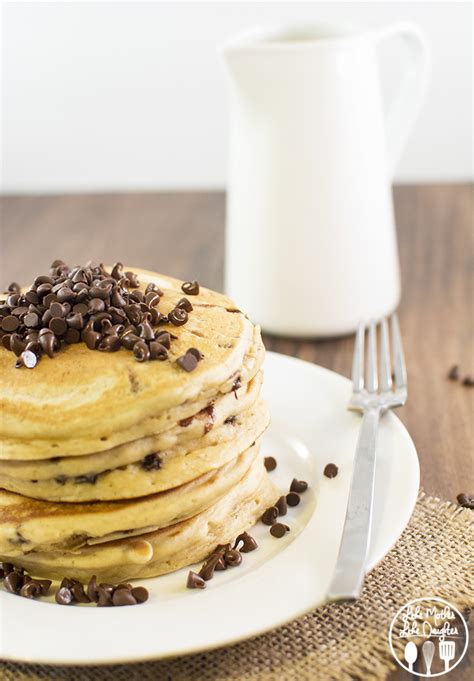 Peanut Butter Chocolate Chip Pancakes - LMLD