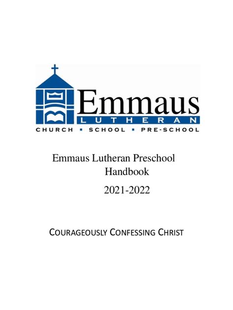 Fillable Online Emmaus Lutheran Preschool Fax Email Print Pdffiller