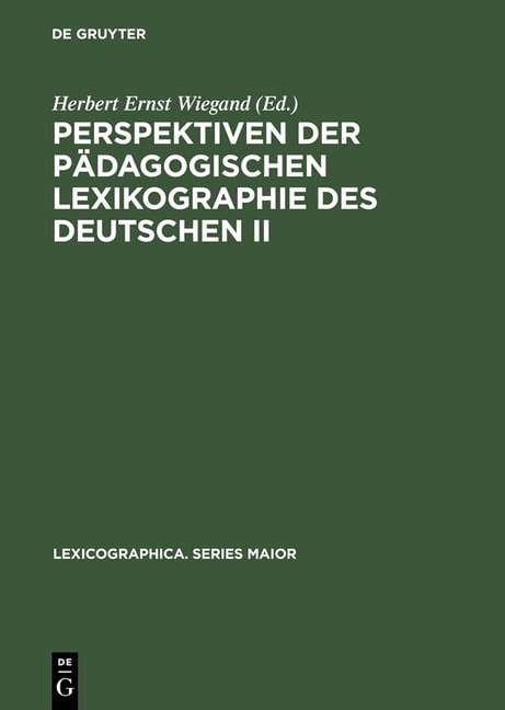 Lexicographica Series Maior Perspektiven Der P Dagogischen