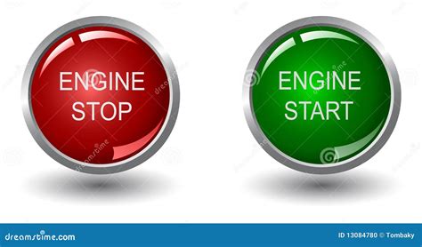engine stop  start buttons stock vector illustration  icon