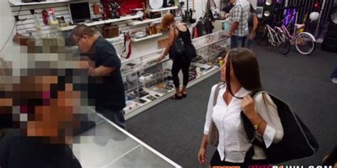 Real Pawnshop Busty Amateur Tugging On Cock Tnaflix