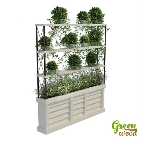 Кашпо из дерева прямоугольное стандарт | Уличное кашпо для цветов и ...