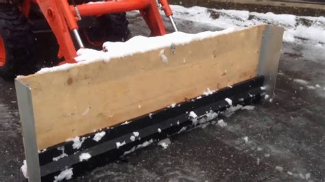 Home Made Snow Pusherplow Rubber Blade 2 Action Youtube