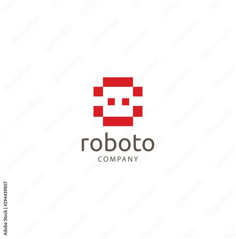 Robot logo design concept. universal robotic logo Design Vector Stock ...