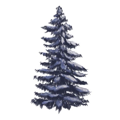 Snow Pine Tree Christmas Hand Drawn Pine Tree Christmas Tree Tree