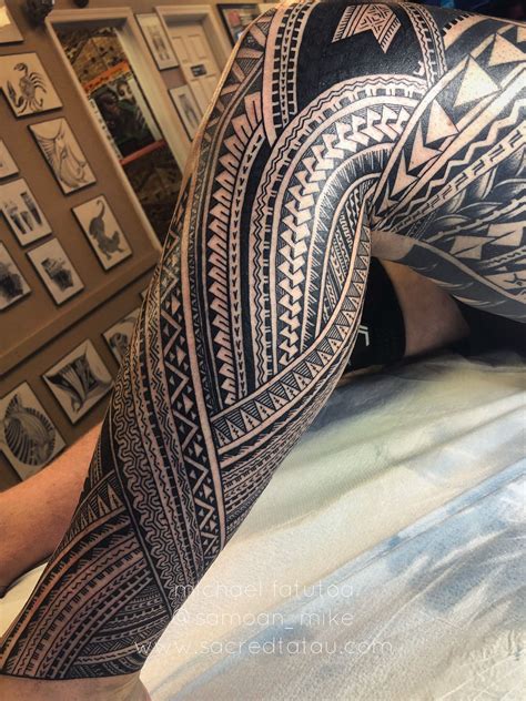 Leg Sleeve Tattoo By Michael Fatutoa Marquesan Tattoos Polynesian Leg Tattoo Tattoos