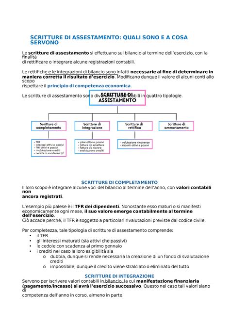 Scritture Di Assestamento Quali Sono E A Cosa Servono Scritture Di