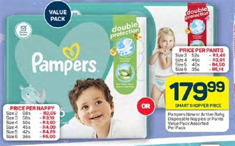 Pampers New Or Active Baby Disposable Nappies Or Pants Value Pack