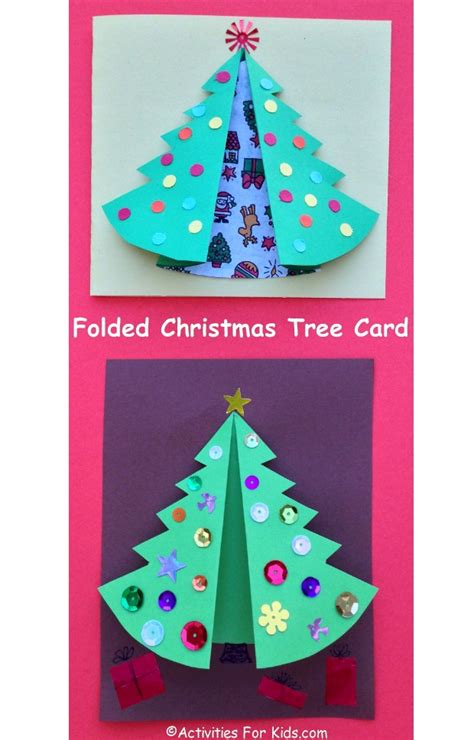 Folded Christmas Tree Craft For Kids
