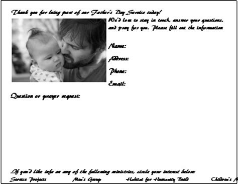 Make the most of your Father’s Day Connection Cards | Effective Church ...