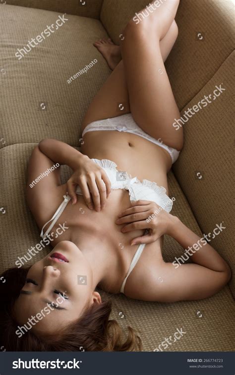 Sexy Asian Woman Lingerie Posing On Stock Photo Shutterstock
