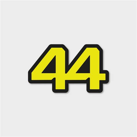 Lewis Hamilton NEW 2023 F1 44 Number Sticker Formula One Motorsport ...