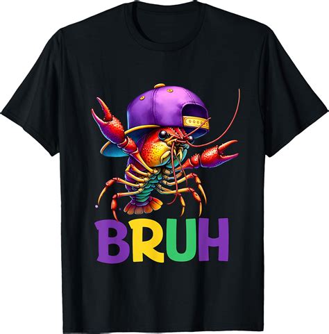 Bruh Mardi Gras Teens Boys Kids Bruh Crawfish Mardi Gras T Shirt New