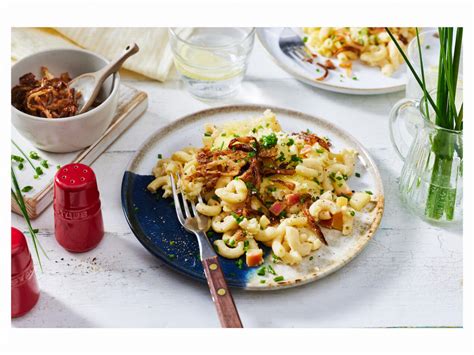 Vegane Alpen Makkaroni mit Röstzwiebeln Rezept LIDL Kochen