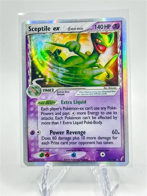 Rare Pokemon Tcg Crystal Guardians 96100 Sceptile Ex Lightly Played