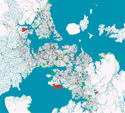 City Map OF Auckland - stock vector 5300219 | Crushpixel