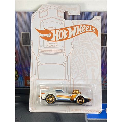 風火輪 Hot Wheels B24 白 68 CORVETTE GAS MONKEY GARAGE 蝦皮購物