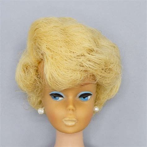 European Sidepart BubbleCut Vintage Barbie Doll Ash Blonde From 1965